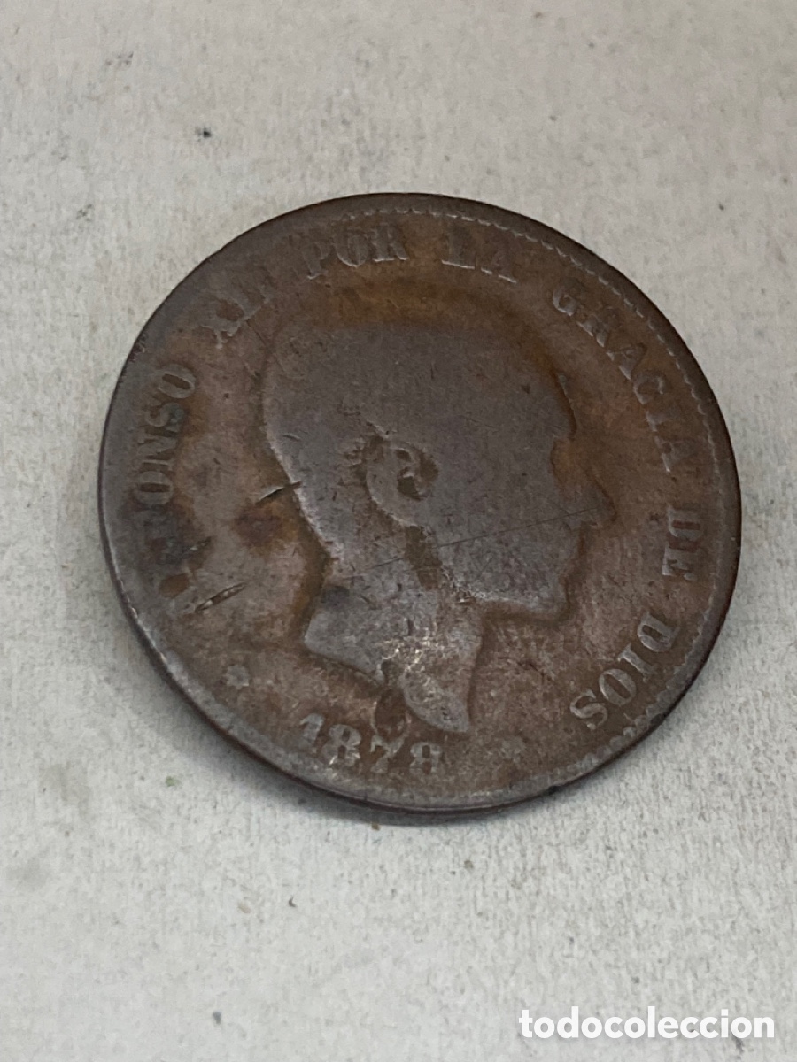 Monedas de Espa&ntilde;a: Moneda de diez c&eacute;ntimos 1878 - Foto 1