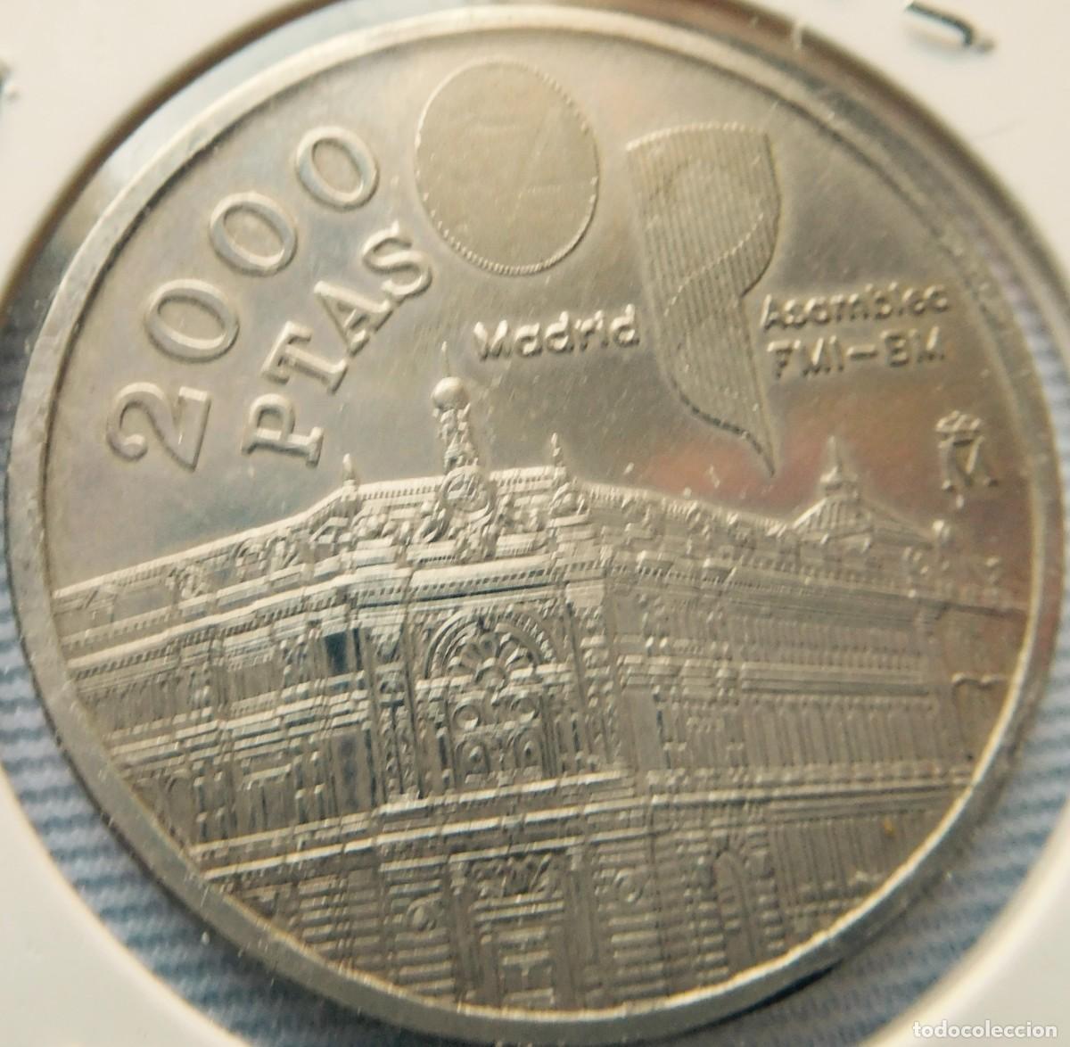 Monedas de Espa&ntilde;a: Moneda de 2000 pesetas,Palacio de congresos, 1997, Plata, SC - Foto 2
