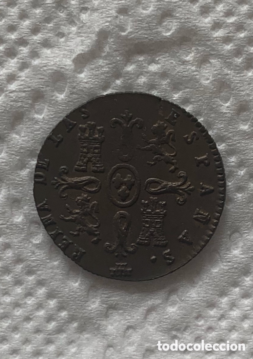 Monedas de Espa&ntilde;a: Isabel II 1846 Segovia 2 Maravedies - Foto 2