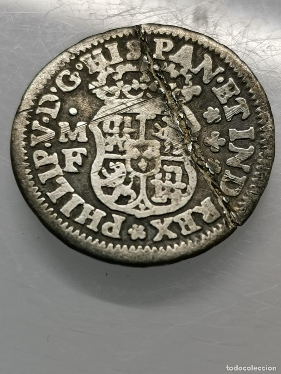 Monedas de Espa&ntilde;a: Felipe V 1/2 Real Plata. 1737 M&eacute;xico (MF) - Foto 1