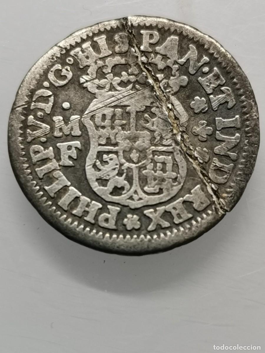 Monedas de Espa&ntilde;a: Felipe V 1/2 Real Plata. 1737 M&eacute;xico (MF) - Foto 3