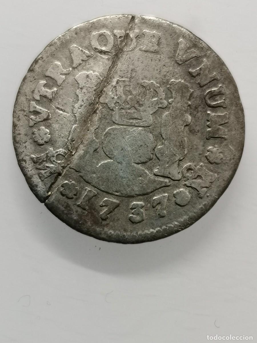 Monedas de Espa&ntilde;a: Felipe V 1/2 Real Plata. 1737 M&eacute;xico (MF) - Foto 6