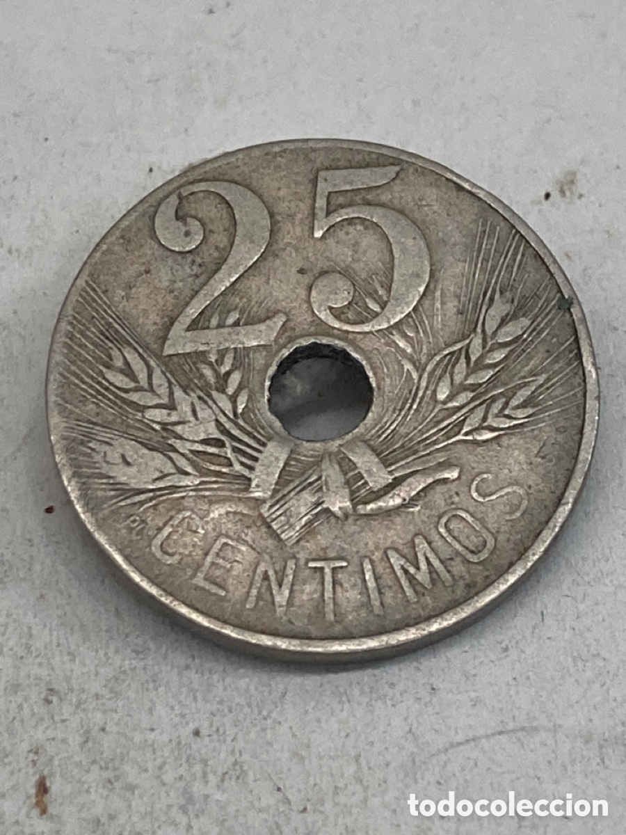 Monedas de Espa&ntilde;a: Moneda de veinticinco c&eacute;ntimos 1927 - Foto 1