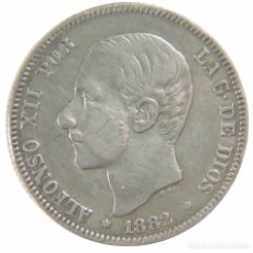 Monedas de España: 2 PESETAS 1882 ESTRELLAS 18-82.M•S-M. ALFONSO XII