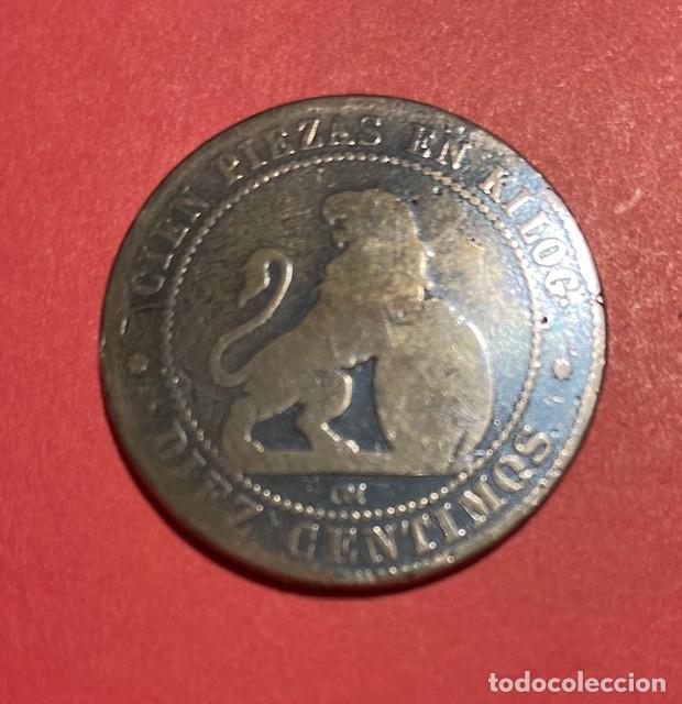 Monedas de Espa&ntilde;a: MONEDA 10 C&Eacute;NTIMOS (GOBIERNO PROVISIONAL) 1870 DE ESPA&Ntilde;A - Foto 2