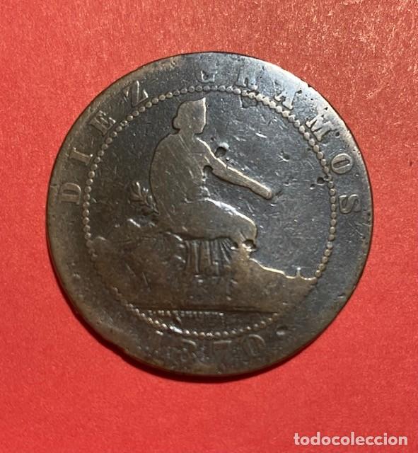 Monedas de Espa&ntilde;a: MONEDA 10 C&Eacute;NTIMOS (GOBIERNO PROVISIONAL) 1870 DE ESPA&Ntilde;A - Foto 1