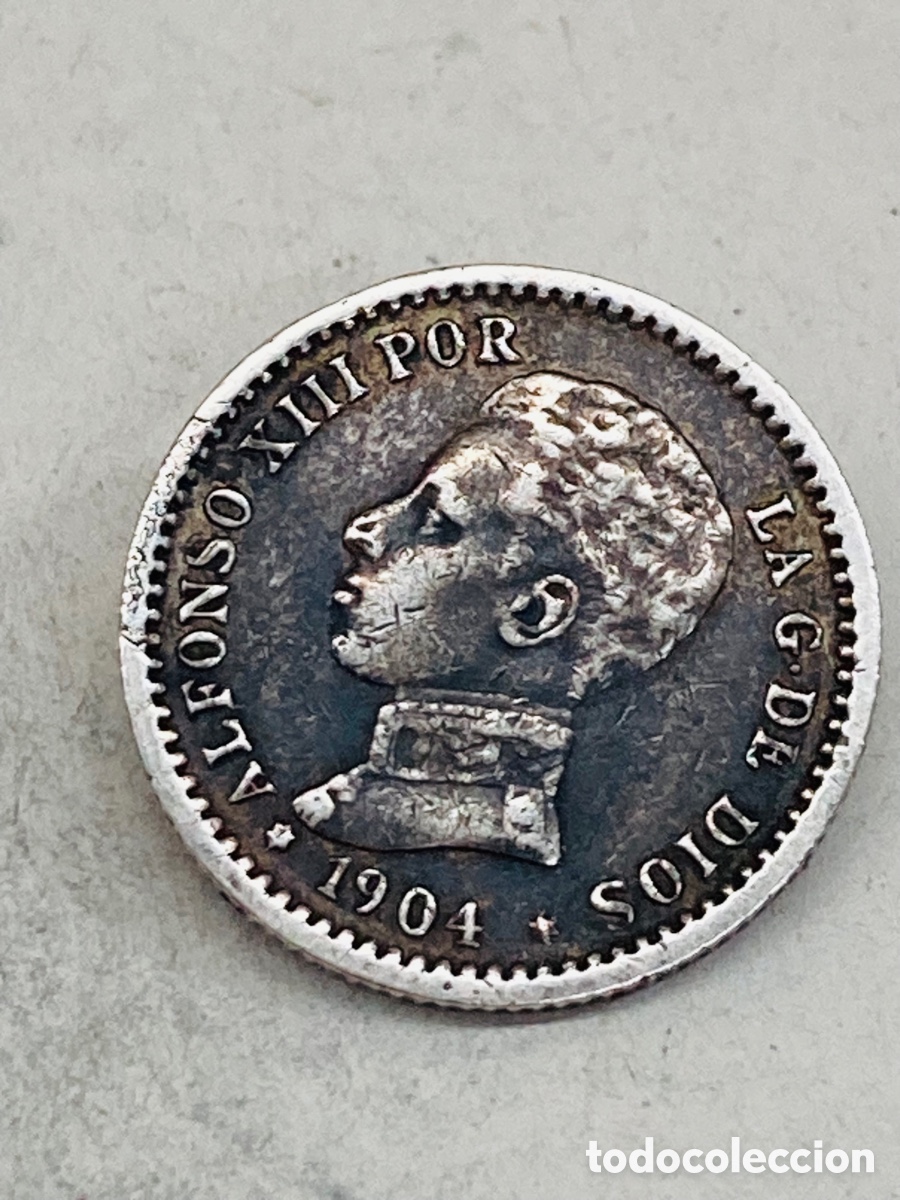 Monedas de Espa&ntilde;a: Moneda de plata 50 c&eacute;ntimos 1904 /ME 03 - Foto 1