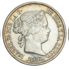 Monedas de España: 3 MONEDAS 40 CENTIMOS DE ESCUDO ISABEL II 1866 MADRID