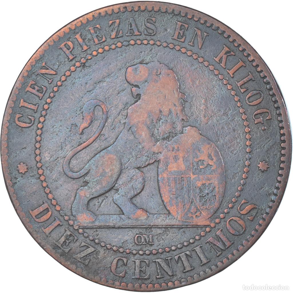 Monedas de Espa&ntilde;a: [#1330072] Moneda, Espa&ntilde;a, 10 Centimos, 1870 - Foto 2