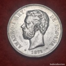 Monedas de España: MONEDA PLATA 5 PESETAS DURO DE PLATA 1871 ESTRELLAS VISIBLES 18 74 MBC++ ORIGINAL D2939