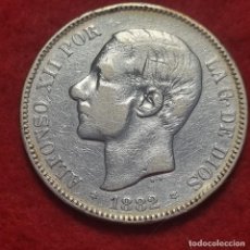 Monedas de España: MONEDA PLATA 5 PESETAS DURO DE PLATA 1882 SOBRE 81 ESTRELLAS VISIBLES 18 81 MBC ORIGINAL D2953