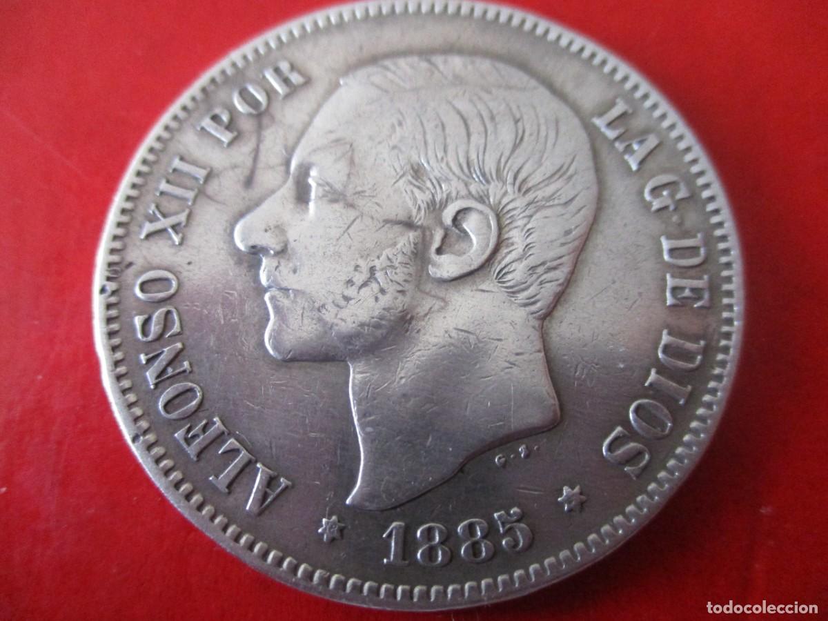 Monedas de Espa&ntilde;a: Alfonso XII. 5 pts. 1885 *87 MSM #mn - Foto 1