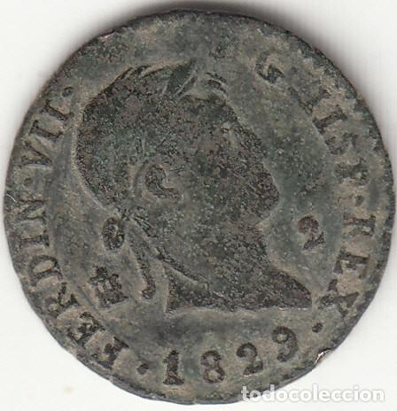 Monedas de Espa&ntilde;a: FERNANDO VII: 2 MARAVEDIS 1829 SEGOVIA - Foto 1