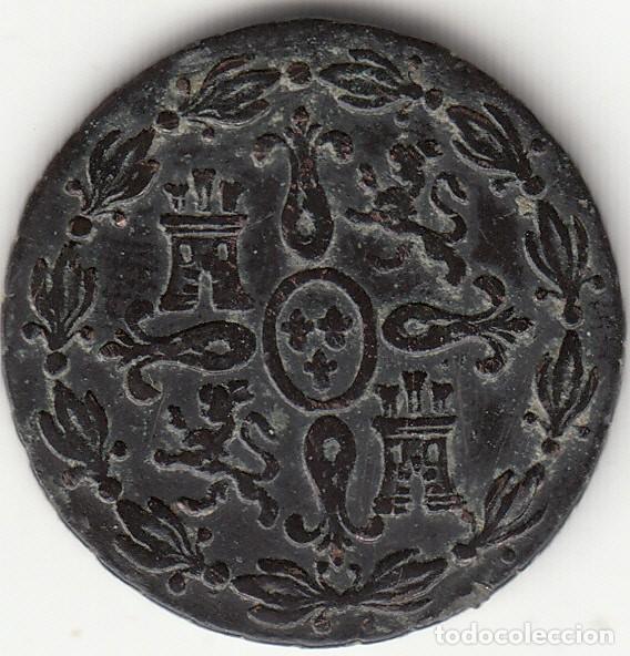 Monedas de Espa&ntilde;a: FERNANDO VII: 4 MARAVEDIS 1833 SEGOVIA - Foto 2