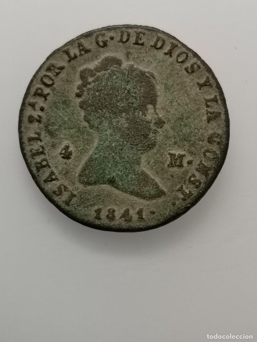 Monedas de Espa&ntilde;a: Isabel II 4 Maraved&iacute;s 1841 Segovia. - Foto 1