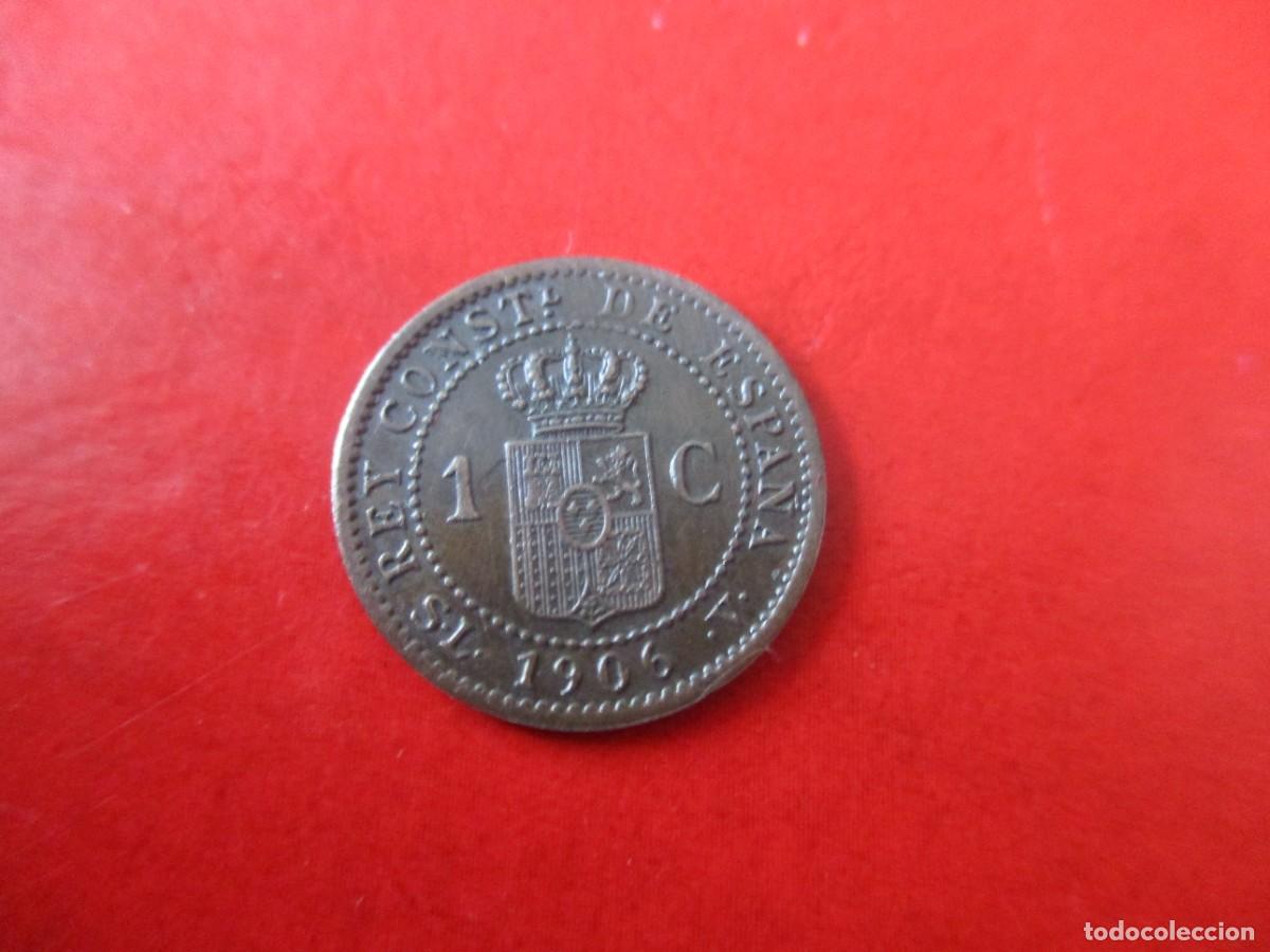 Monedas de Espa&ntilde;a: Un centimo de Alfonso XIII. 1906 SLV - Foto 1