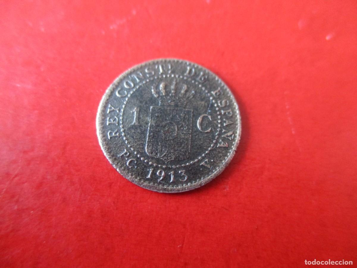 Monedas de Espa&ntilde;a: Un centimo de Alfonso XIII. 1913 PCV - Foto 1
