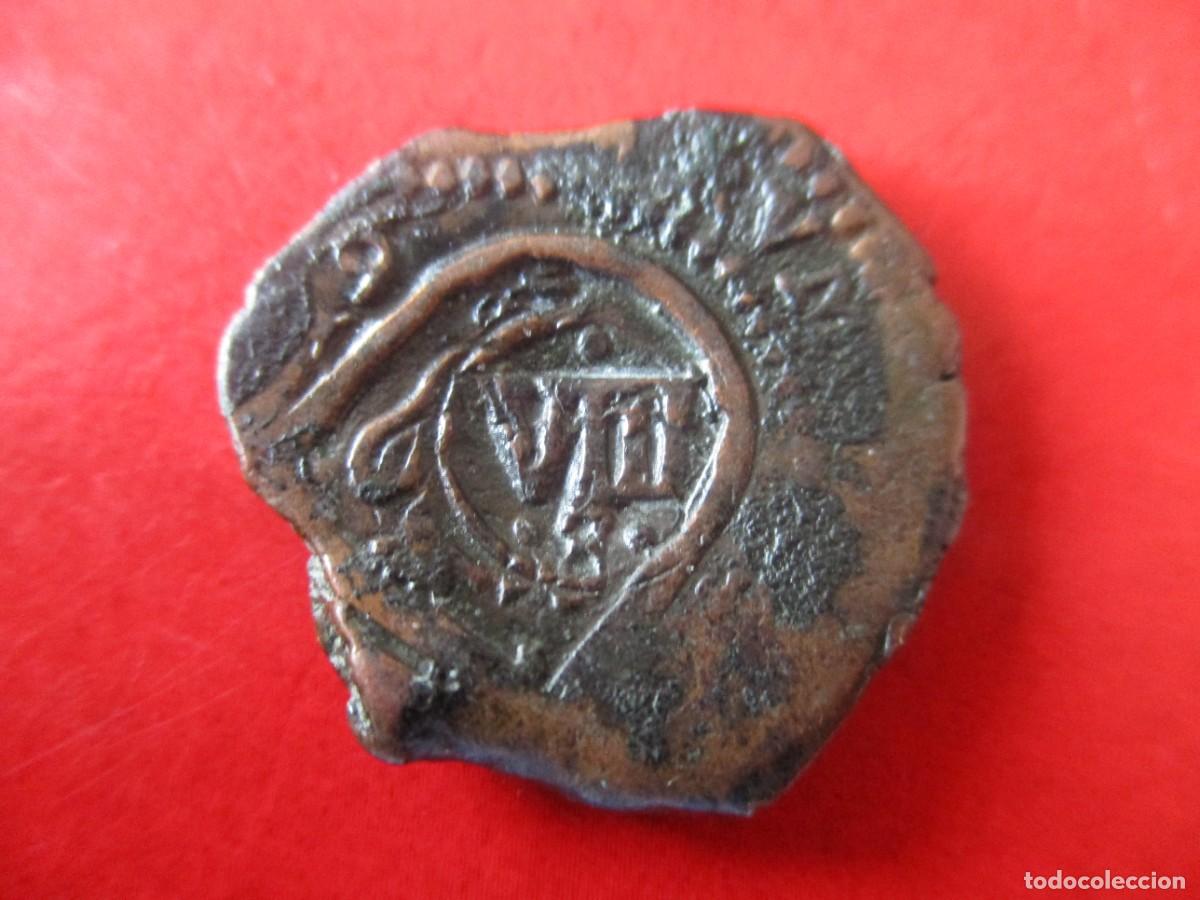 Monedas de Espa&ntilde;a: Felipe IV.- Resello de 8 maravedies - Foto 2