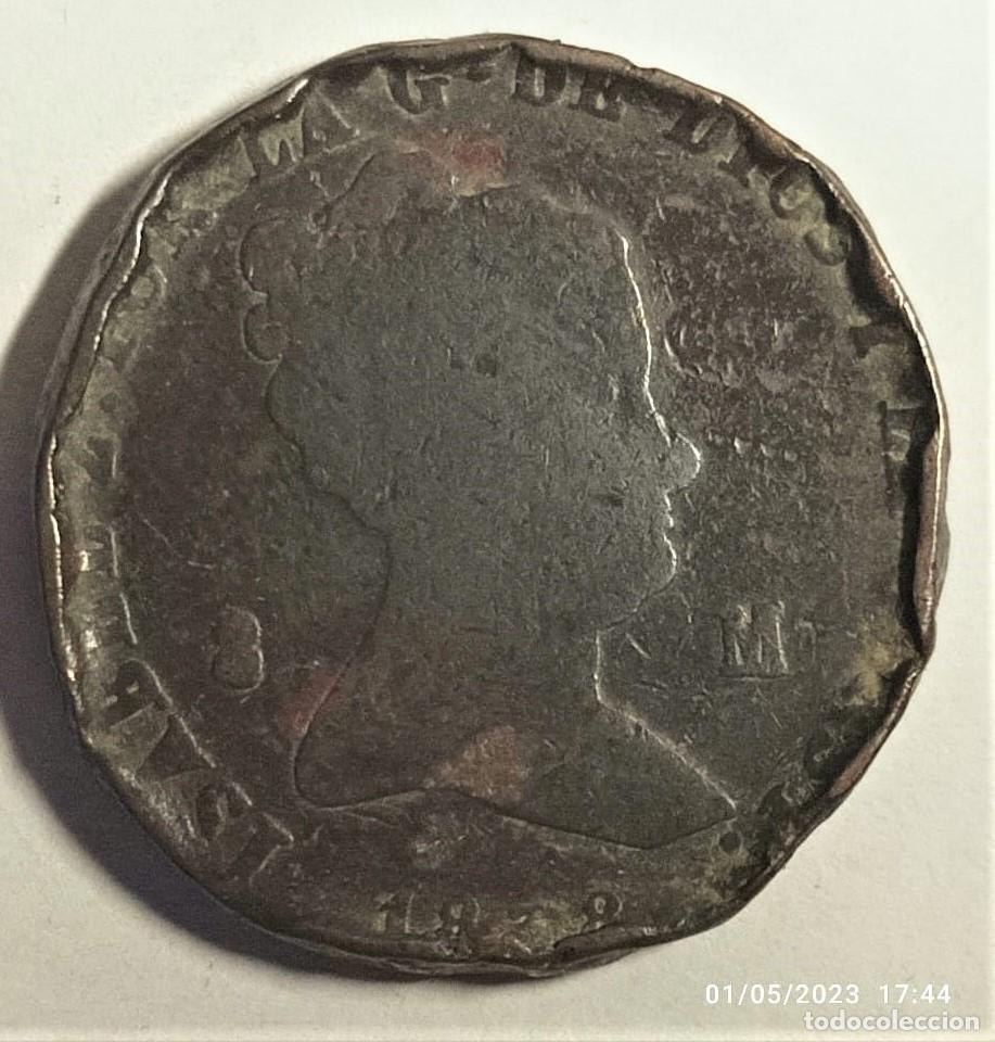 Monedas de Espa&ntilde;a: MONEDA DE 8 MARAVEDIES DE ISABEL II 1848 - Foto 1