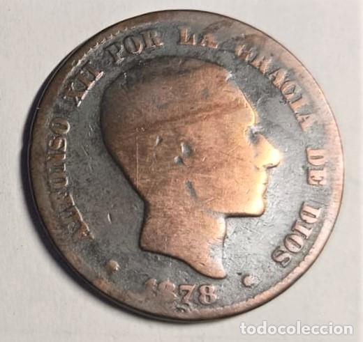 Monedas de Espa&ntilde;a: MONEDA DE DIEZ C&Eacute;NTIMOS DE ALFONSO XII DE 1878 - Foto 1