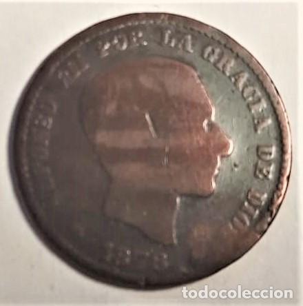 Monedas de Espa&ntilde;a: MONEDA DE 5 C&Eacute;NTIMOS DE ALFONSO XII DE 1878 - Foto 1