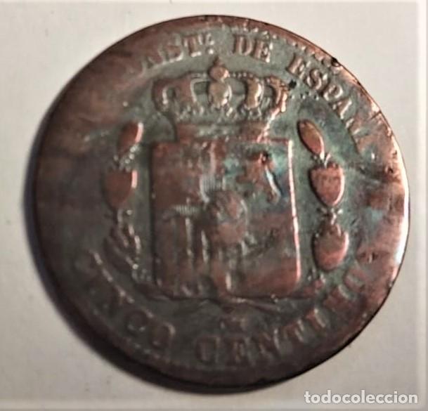 Monedas de Espa&ntilde;a: MONEDA DE 5 C&Eacute;NTIMOS DE ALFONSO XII DE 1878 - Foto 2
