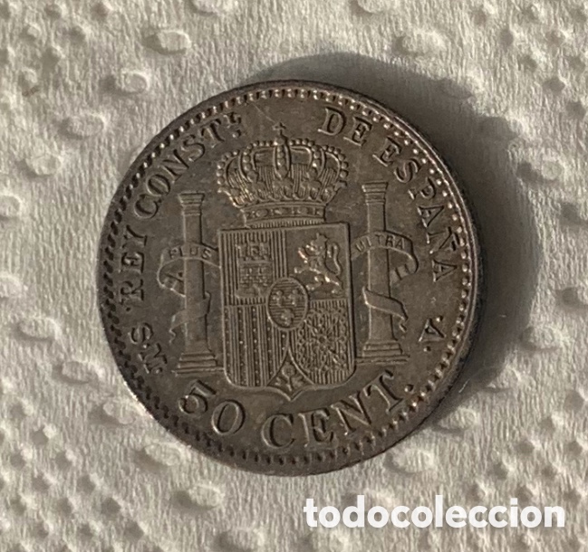 Monedas de Espa&ntilde;a: Alfonso XIII 50 c&eacute;ntimos 1904 - Foto 2