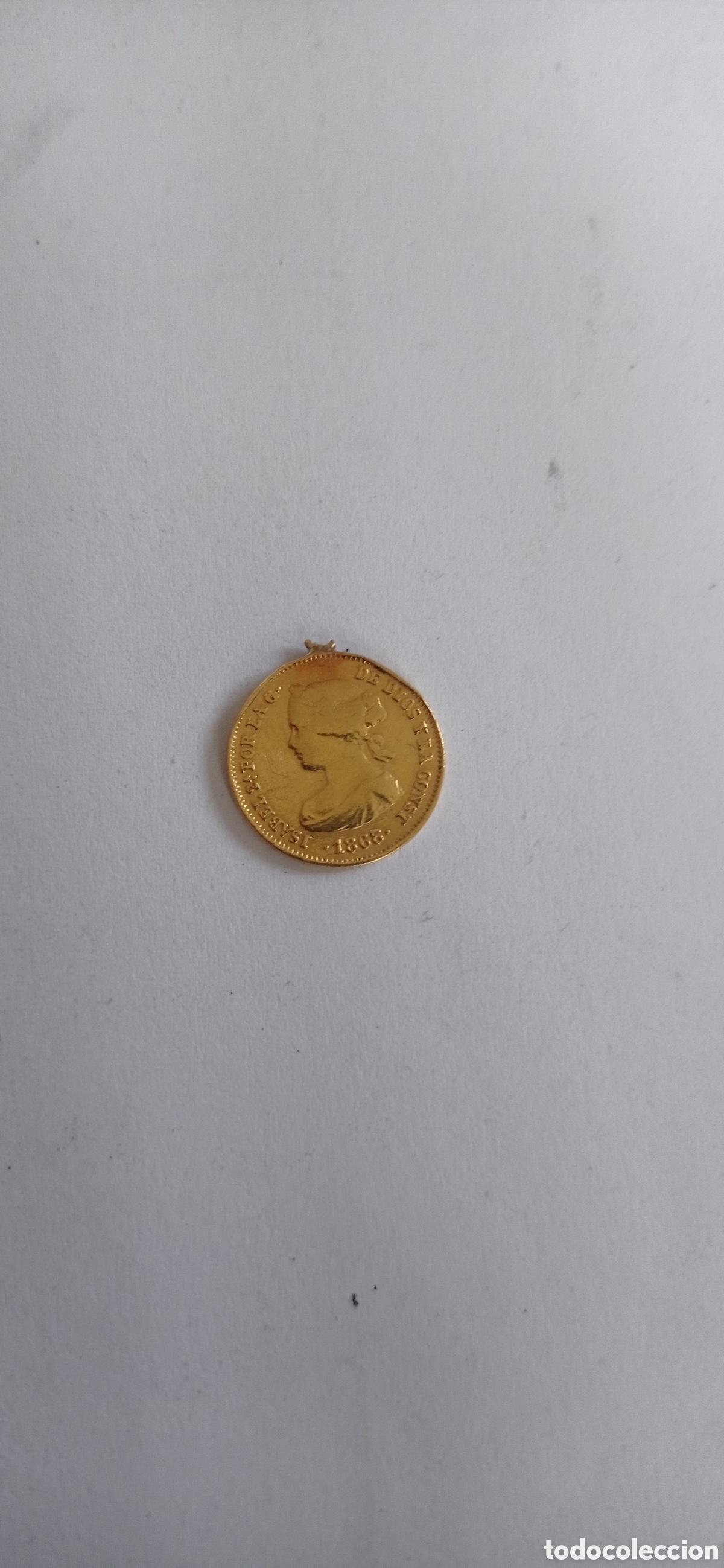 Monedas de Espa&ntilde;a: Moneda 2 escudos de oro Isabel II, RARA - Foto 2