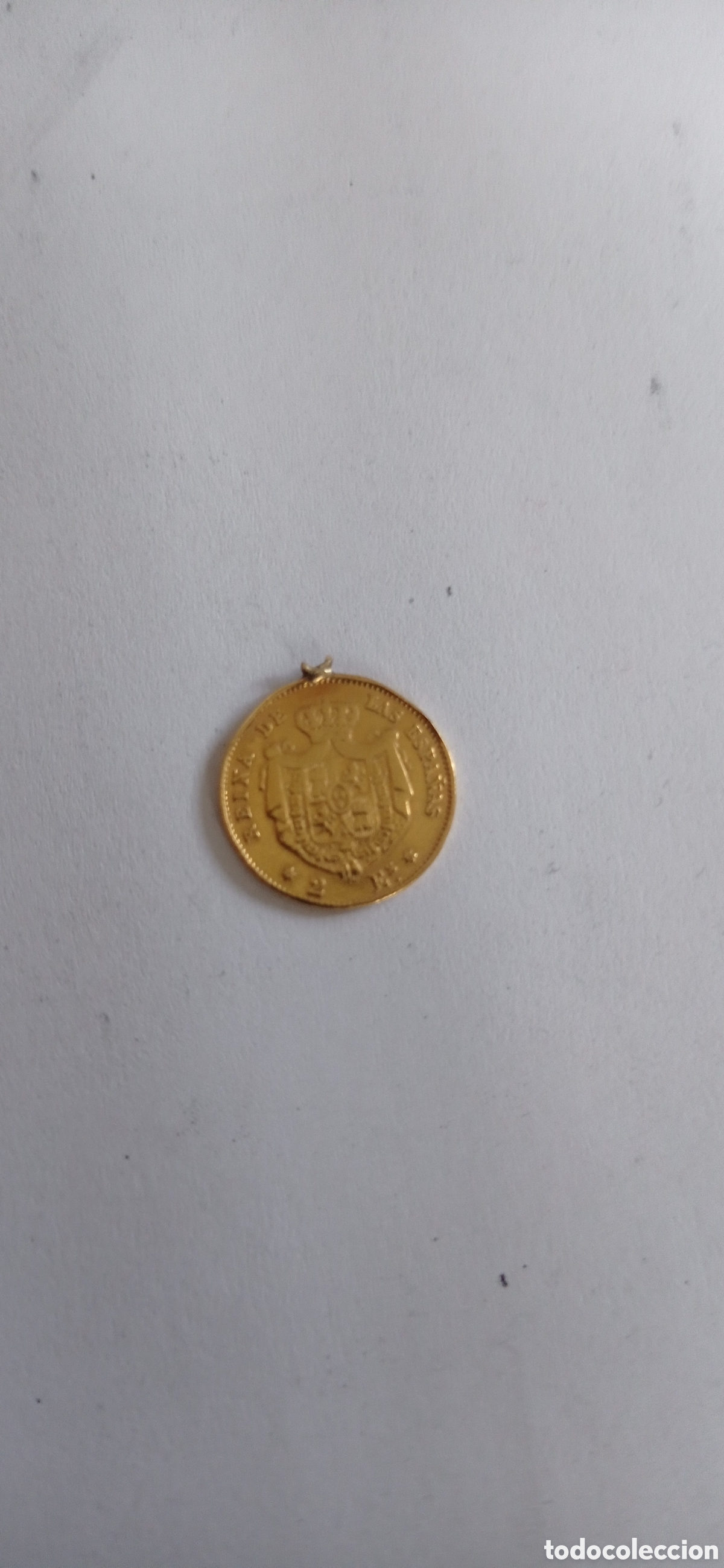 Monedas de Espa&ntilde;a: Moneda 2 escudos de oro Isabel II, RARA - Foto 3