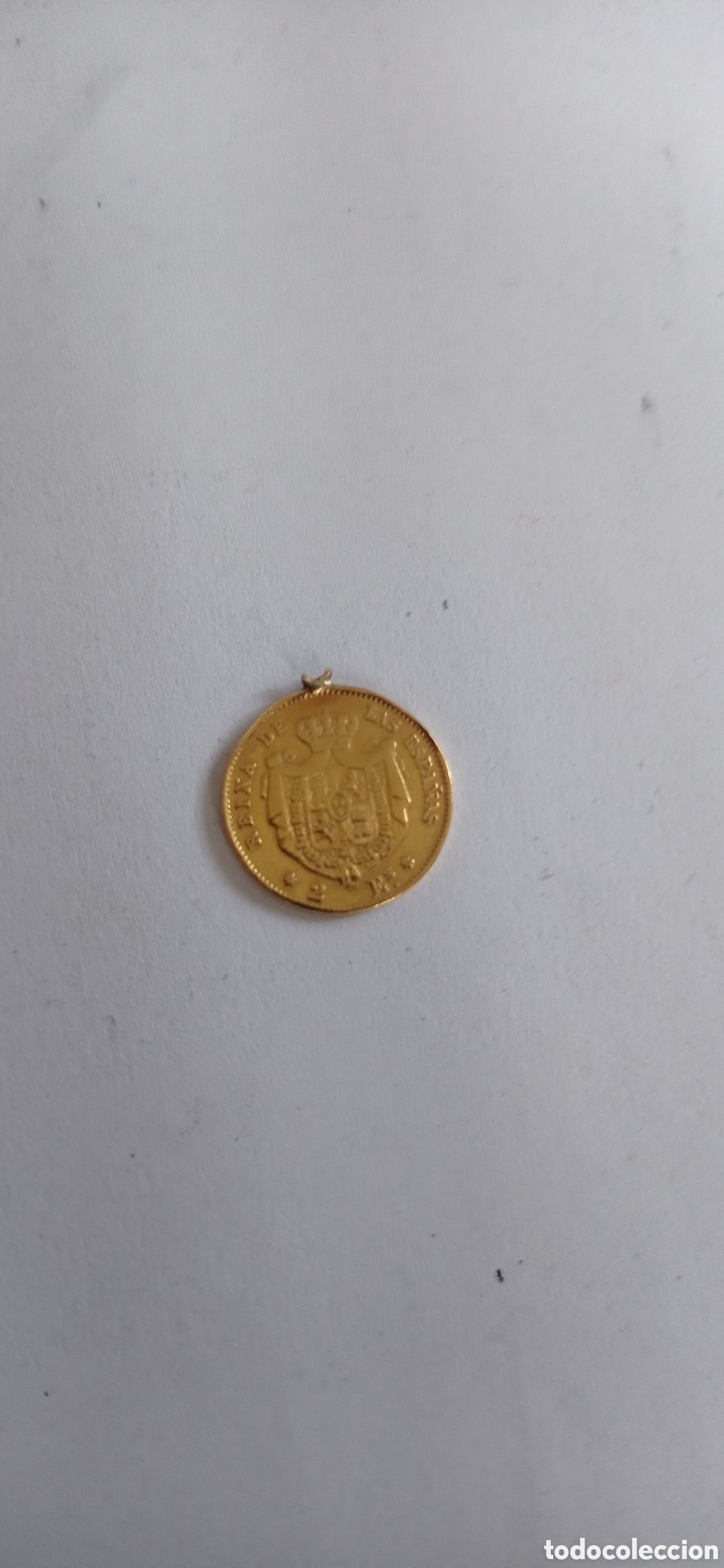 Monedas de Espa&ntilde;a: Moneda 2 escudos de oro Isabel II, RARA - Foto 4