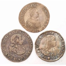 Monedas de España: ESPAÑA SPAIN NETHERLANDS CARLOS LL ( 1669/1673/1678 )AÑOS MUY RARAS