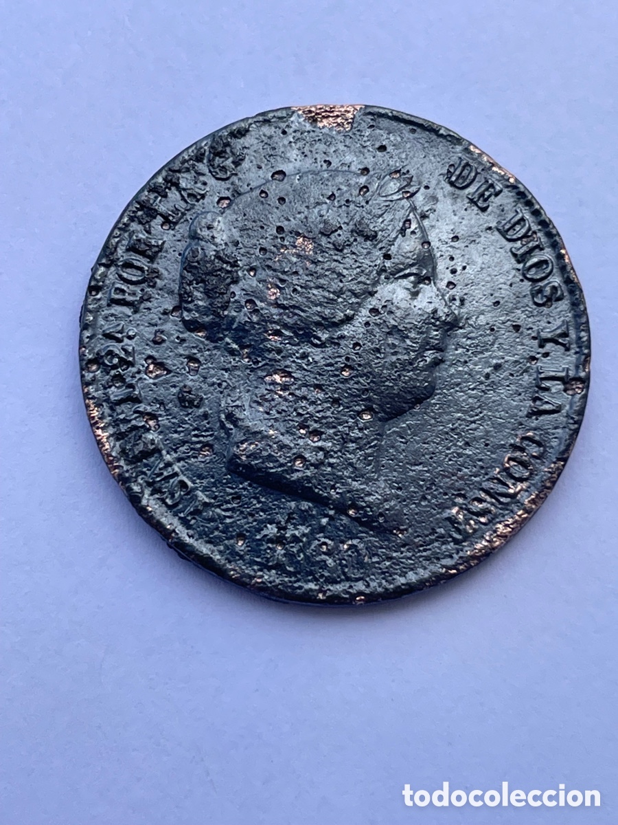 Monedas de Espa&ntilde;a: Moneda Isabel II 1860 / 25 c&eacute;ntimos de real - Foto 1