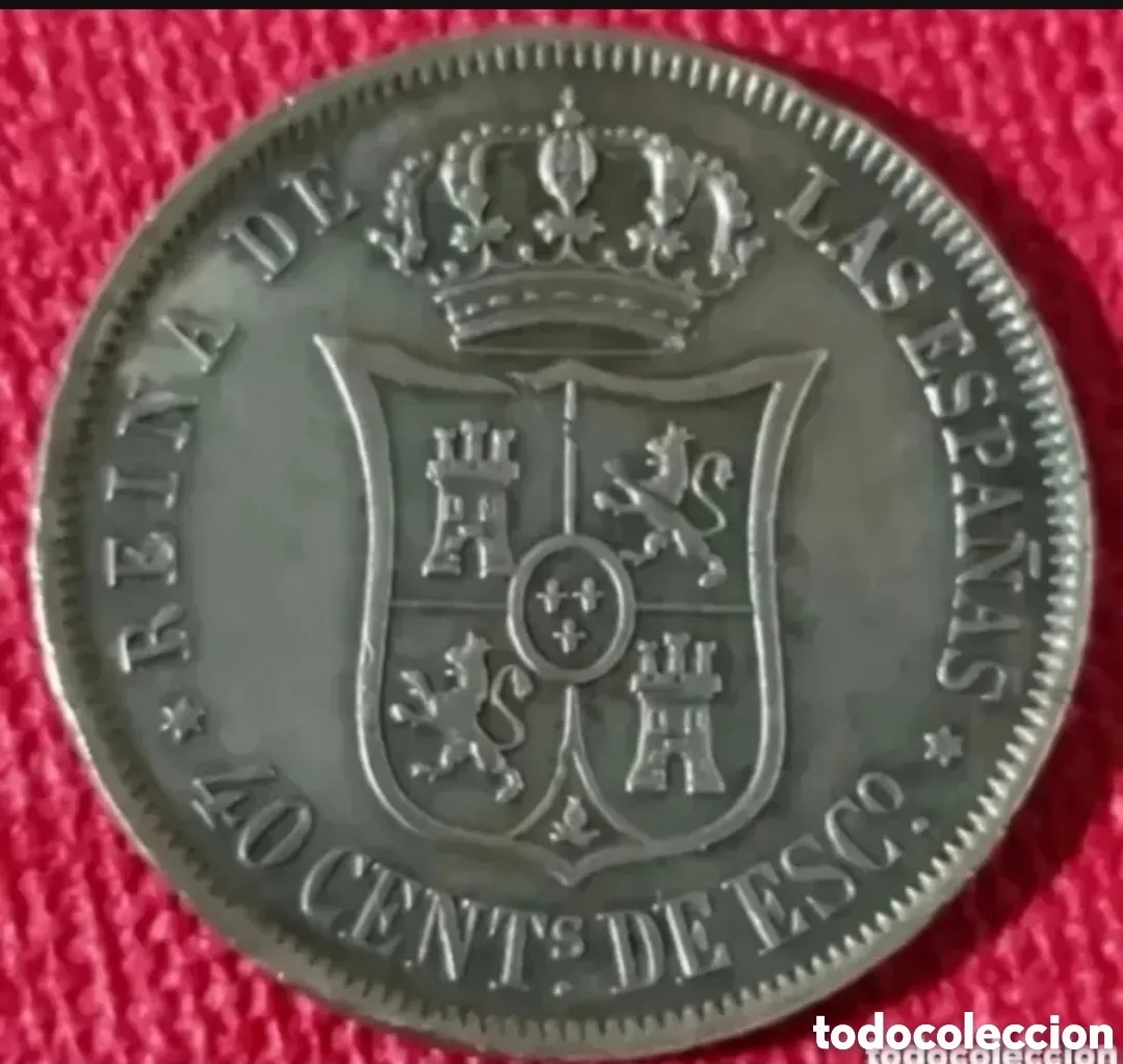 Monedas de Espa&ntilde;a: 40 CTS Isabel ll 1866 - Foto 2