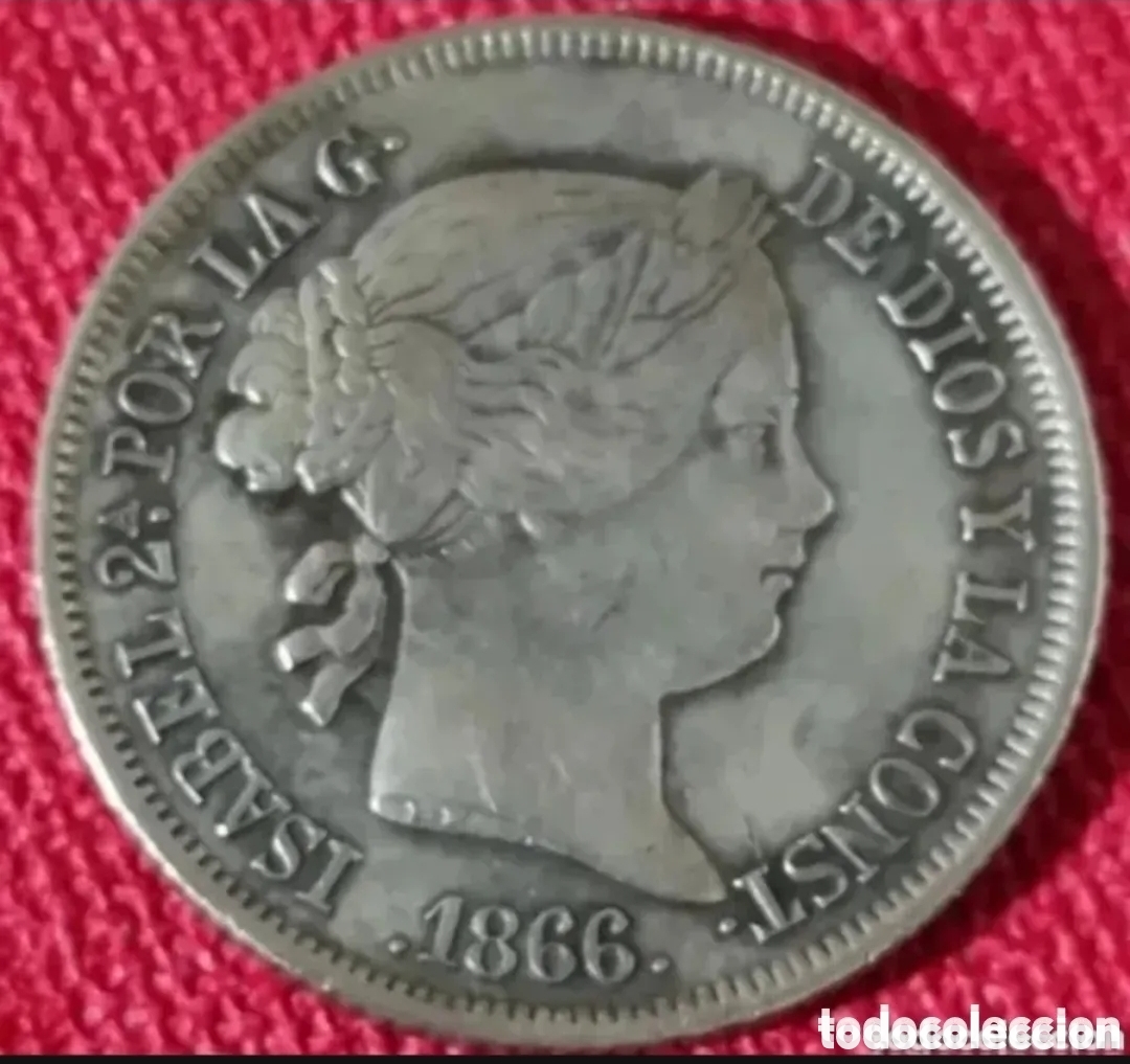 Monedas de Espa&ntilde;a: 40 CTS Isabel ll 1866 - Foto 1