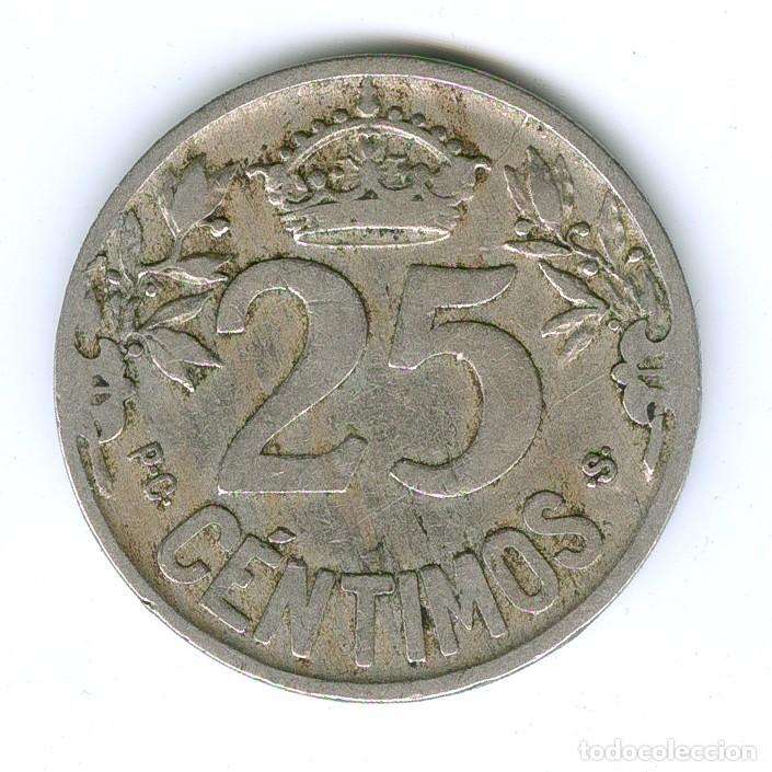 Monedas de Espa&ntilde;a: Moneda de 25 c&eacute;ntimos 1925 Alfonso XIII - Foto 1