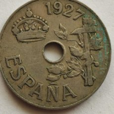Monedas de España: MONEDA ESPAÑOLA DE 25 CÉNTIMO DE 1927.