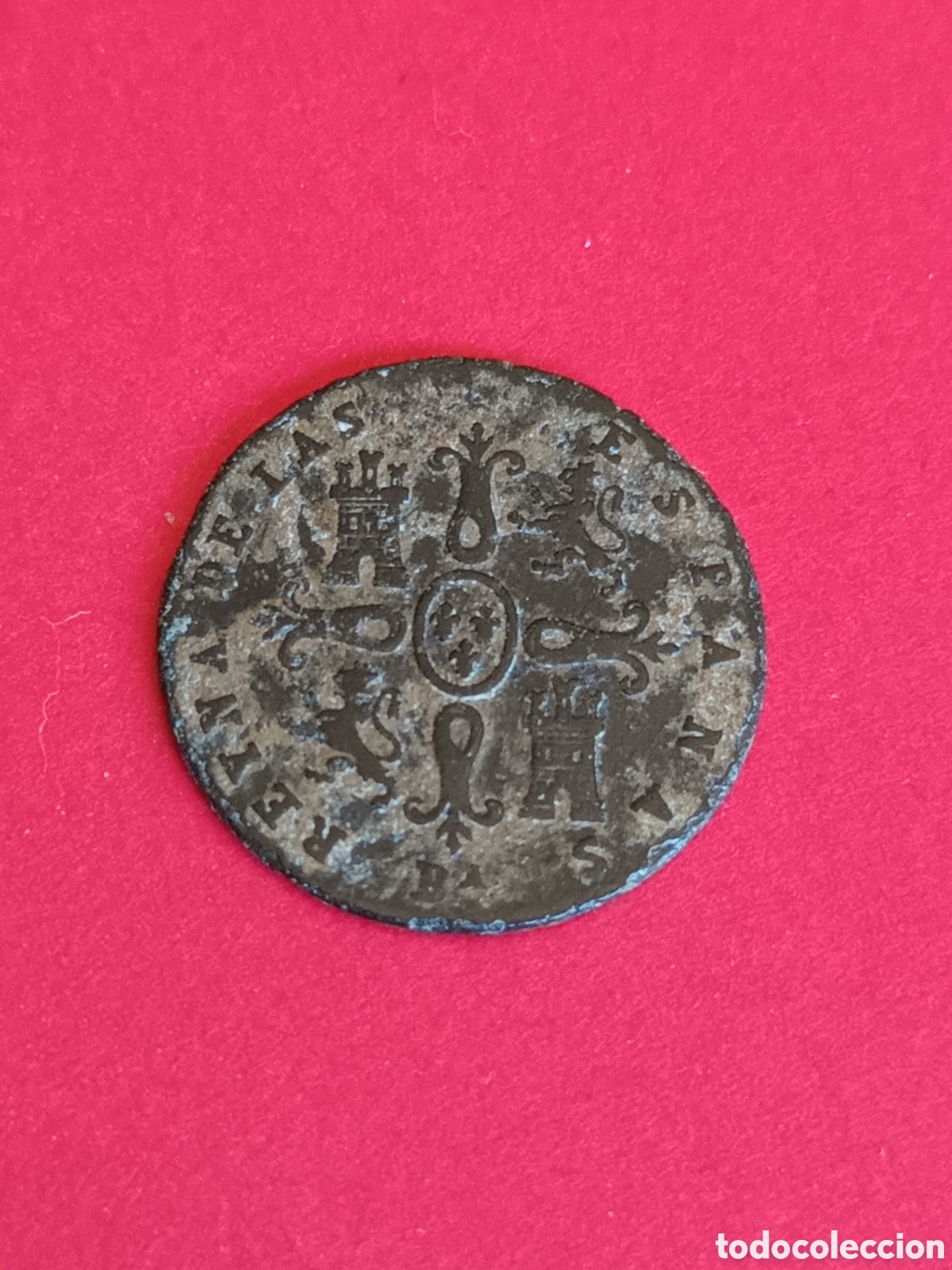 Monedas de Espa&ntilde;a: ISABEL II. 2 MARAVED&Iacute;S DE 1858. BARCELONA. - Foto 2