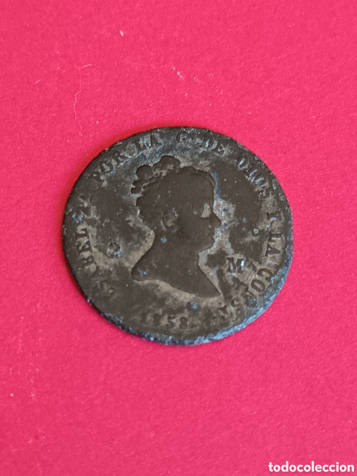 Monedas de Espa&ntilde;a: ISABEL II. 2 MARAVED&Iacute;S DE 1858. BARCELONA. - Foto 1