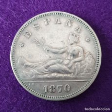Monedas de España: MONEDA ESPAÑA. 2 PESETAS. GOBIERNO PROVISIONAL. PLATA. 1870 *18-73. DEM. ORIGINAL.