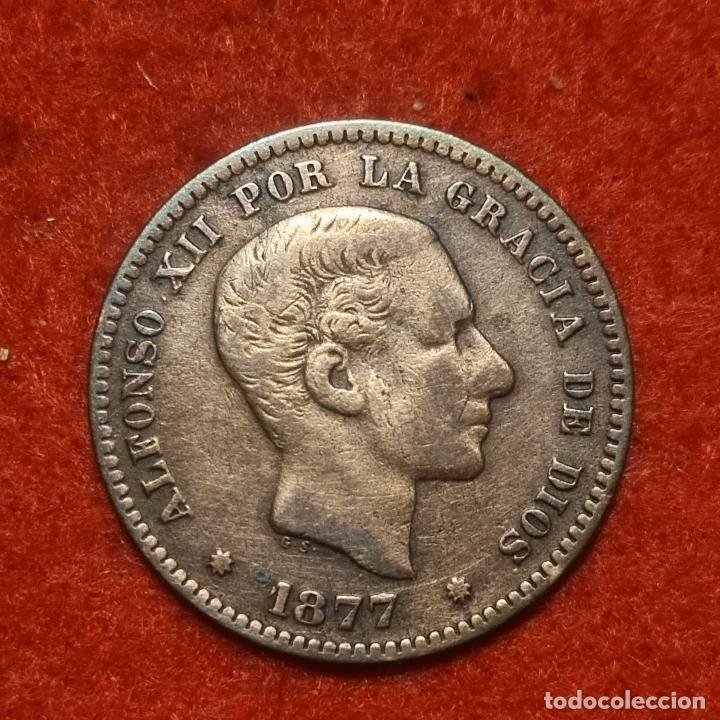 Monedas de Espa&ntilde;a: MONEDA COBRE 5 CENTIMOS 1877 MBC+ ORIGINAL C21 - Foto 1