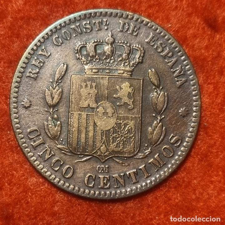 Monedas de Espa&ntilde;a: MONEDA COBRE 5 CENTIMOS 1879 MBC+ ORIGINAL C21 - Foto 2