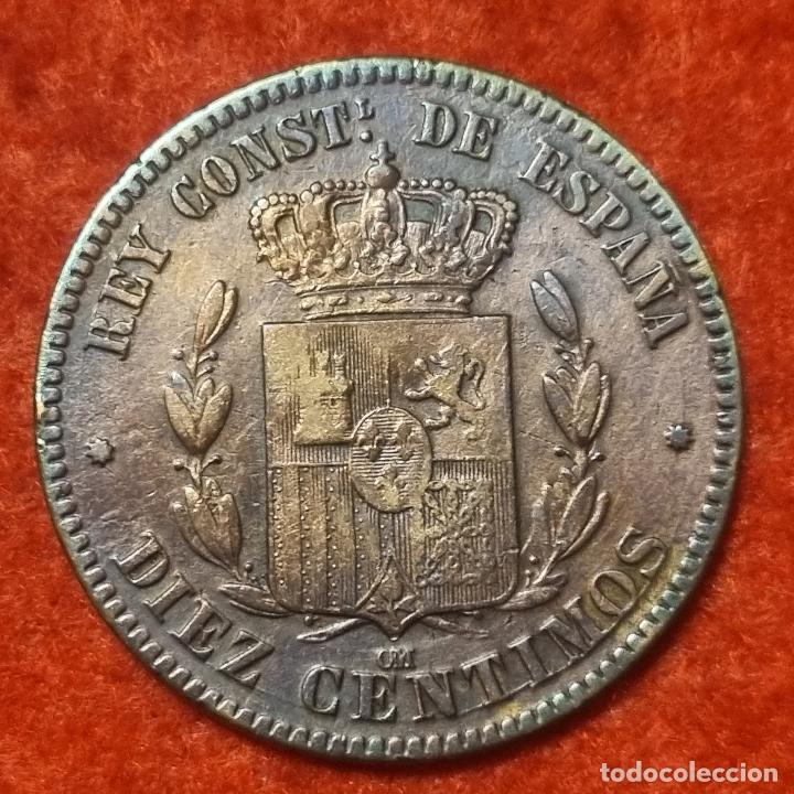 Monedas de Espa&ntilde;a: MONEDA COBRE 10 CENTIMOS 1879 MBC+ ORIGINAL C21 - Foto 2
