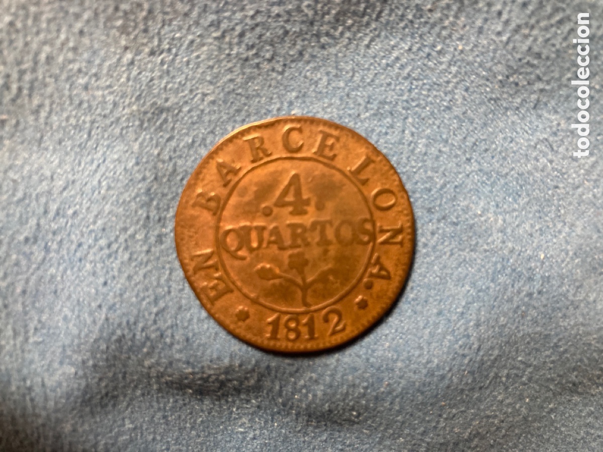 Monedas de Espa&ntilde;a: Barcelona 4 quartos. 1812 - Foto 1