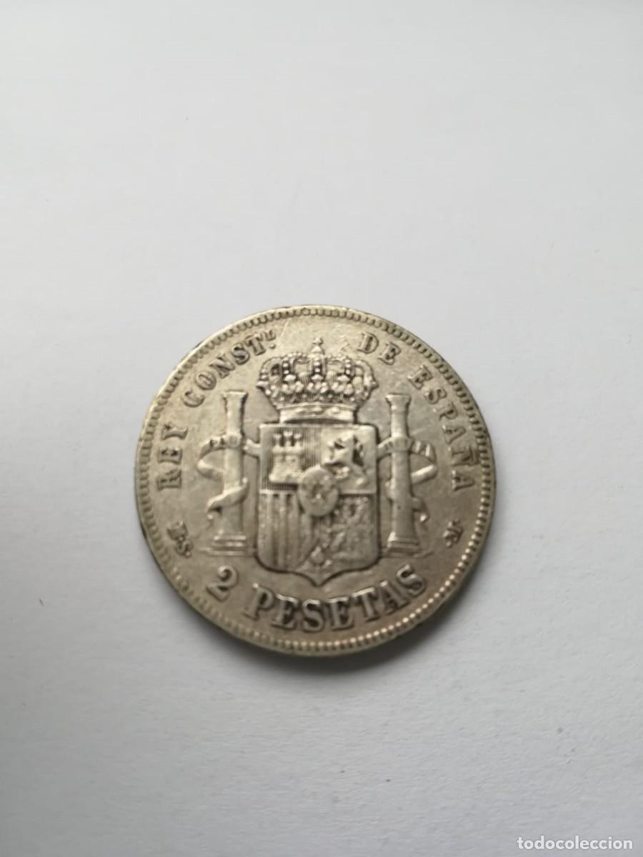 Monedas de Espa&ntilde;a: ESPA&Ntilde;A ALFONSO XII 2 PTAS 1882 MS-M - Foto 2
