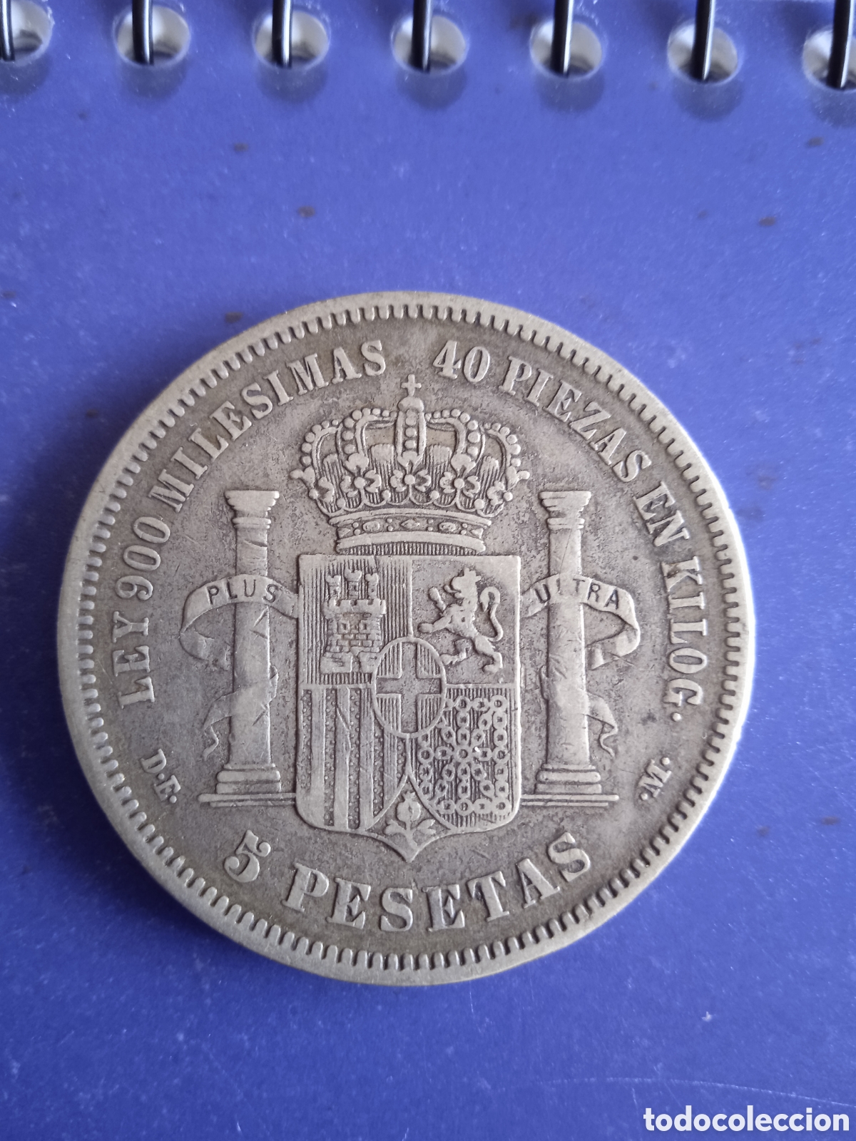 Monedas de Espa&ntilde;a: Moneda 5 pesetas plata Amadeo I - Foto 2