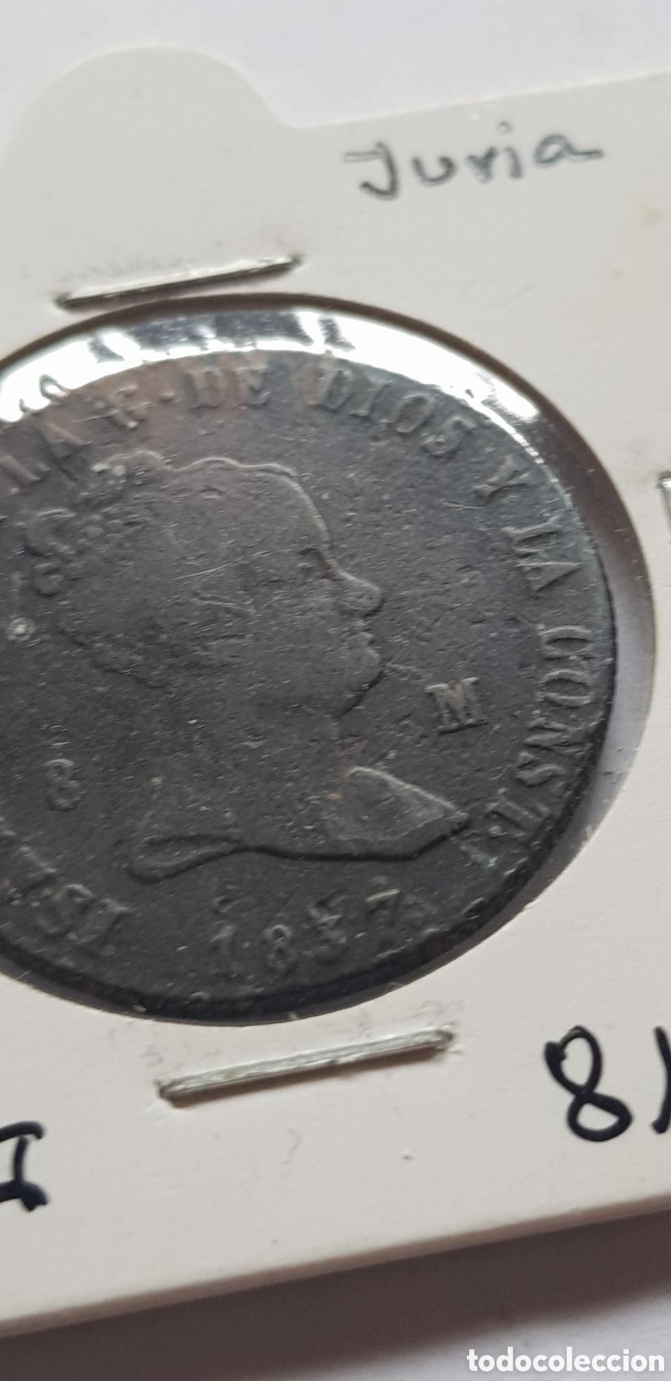 Monedas de Espa&ntilde;a: 8 Maravedis 1837 Isabel II Jubia - Foto 2