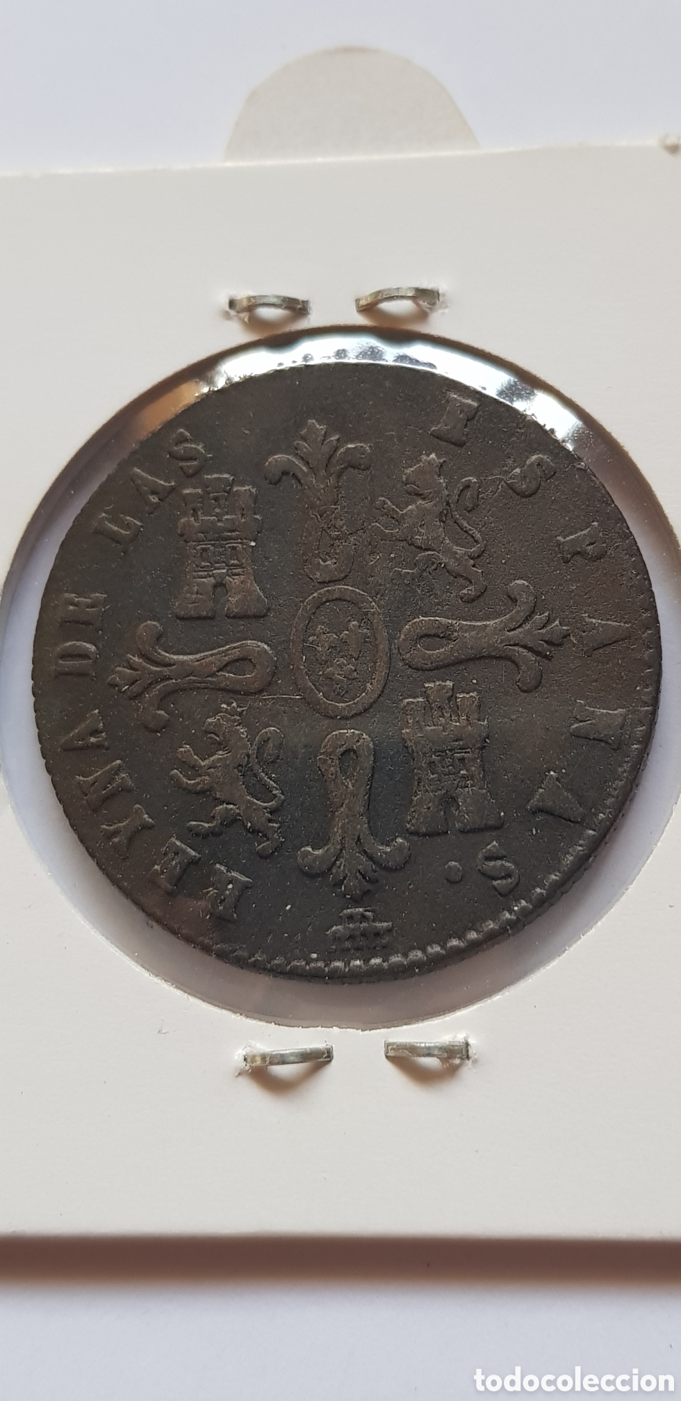 Monedas de Espa&ntilde;a: 8 Maravedis 1842 Segovia Isabel II - Foto 4