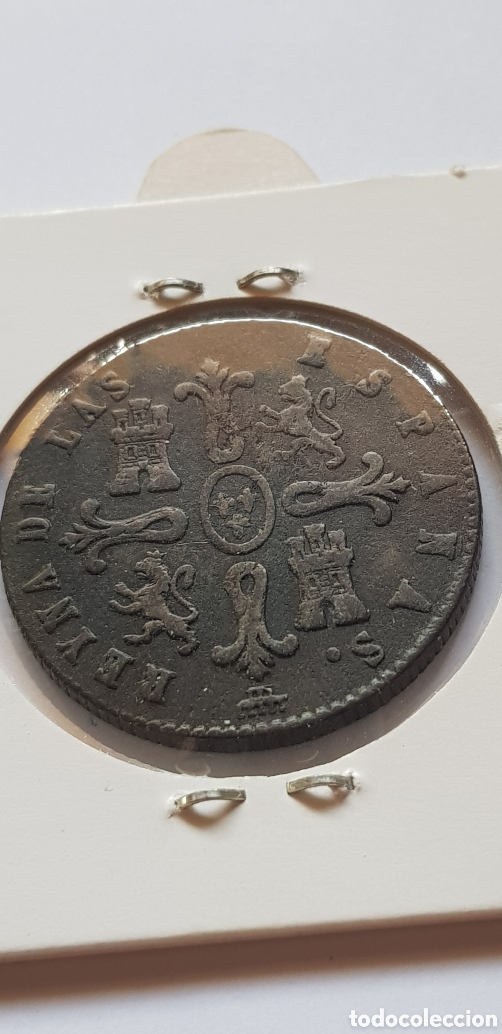 Monedas de Espa&ntilde;a: 8 Maravedis 1842 Segovia Isabel II - Foto 5