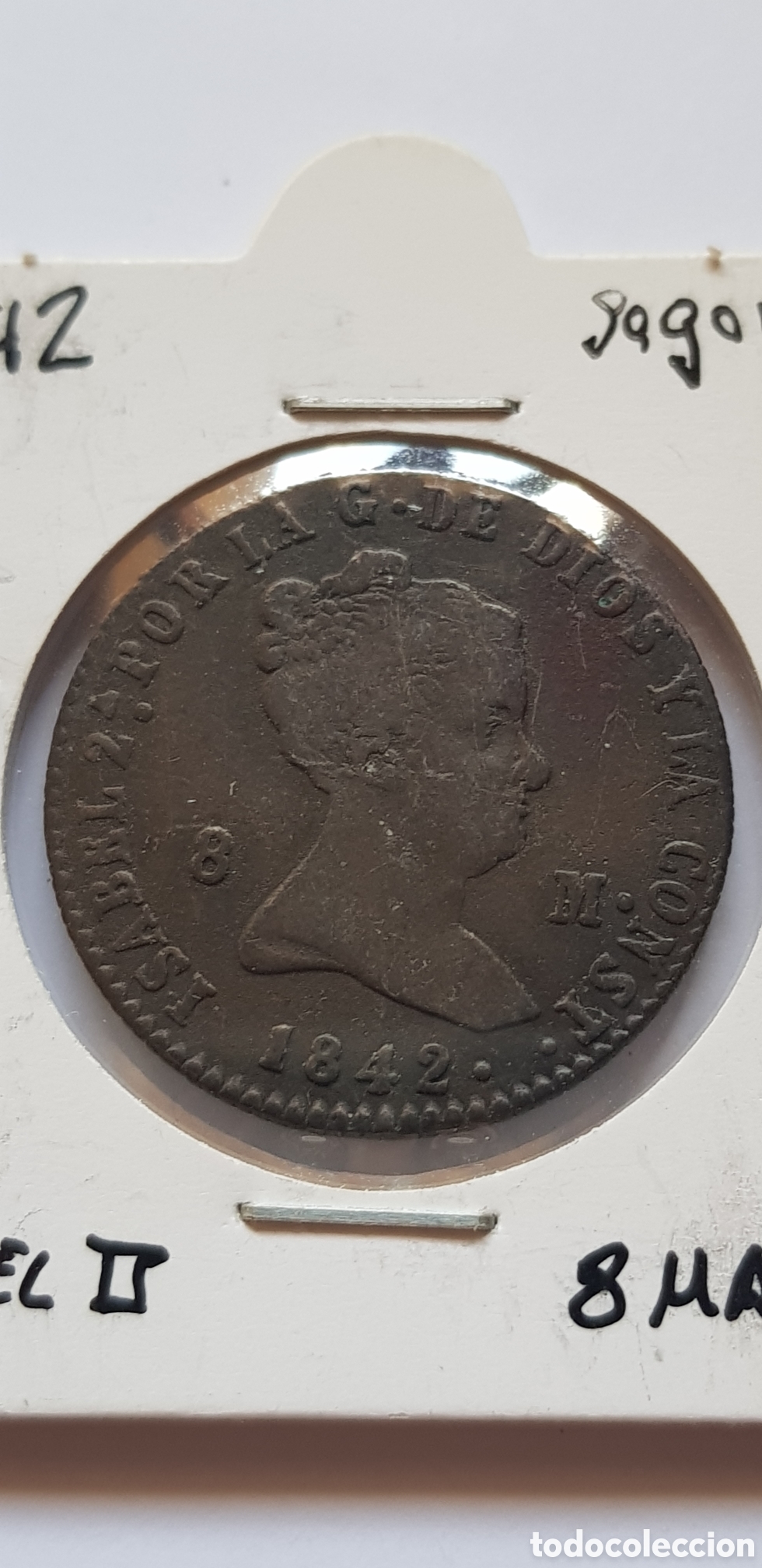 Monedas de Espa&ntilde;a: 8 Maravedis 1842 Segovia Isabel II - Foto 1