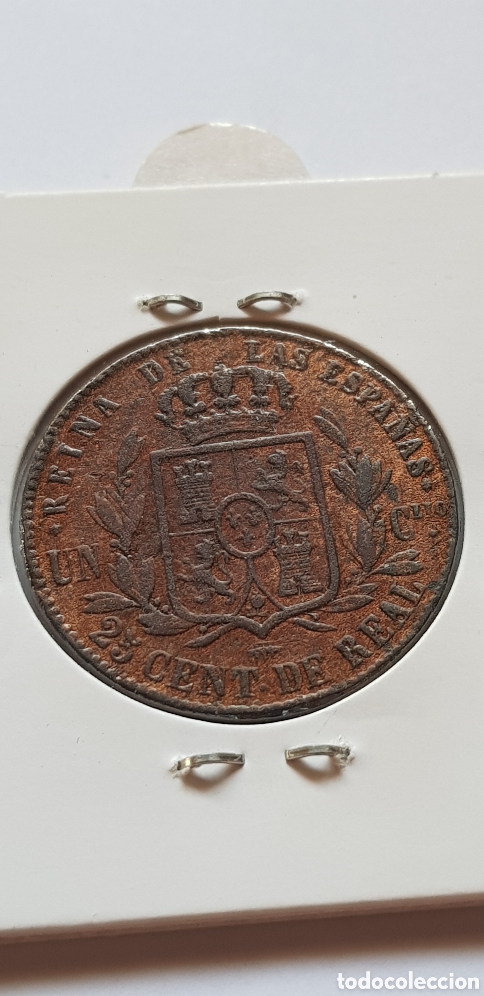 Monedas de Espa&ntilde;a: 25 C&eacute;ntimos de Real 1858 Isabel II - Foto 4